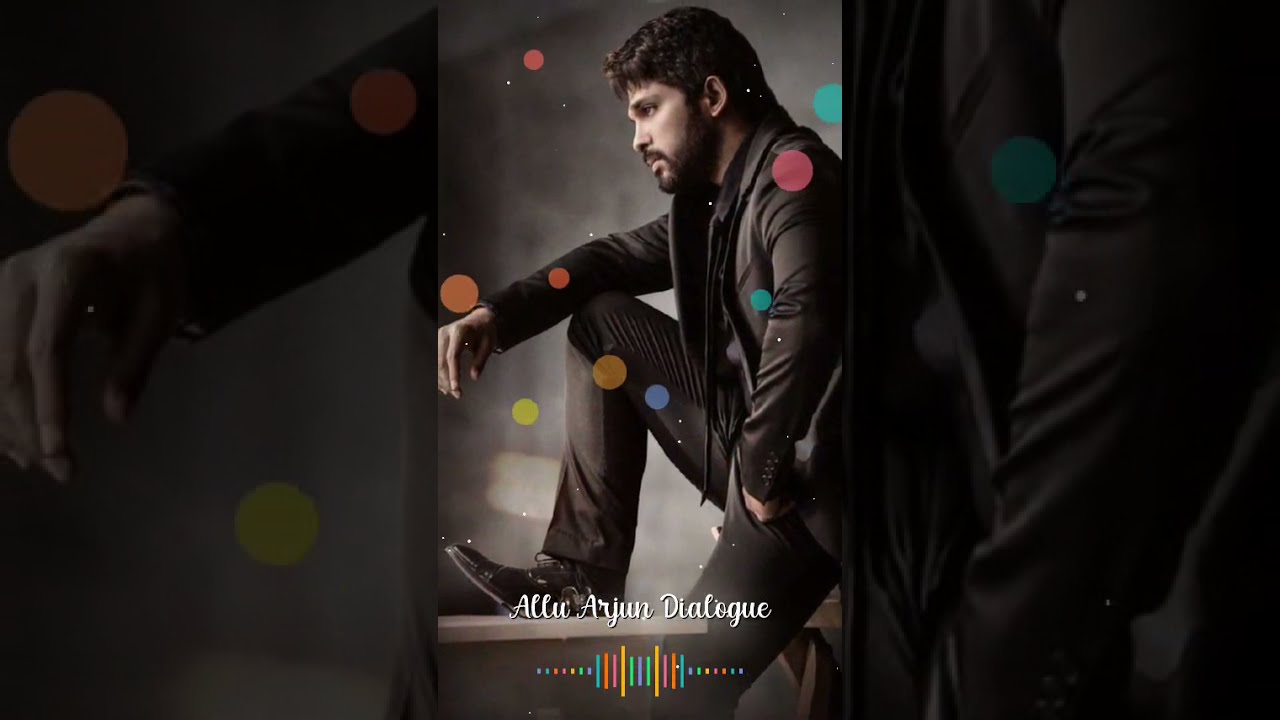 Allu Arjun Attitude Dialogue 4K Full Screen | Allu Arjun Status Video | DJ | Koushik Mehta #shorts