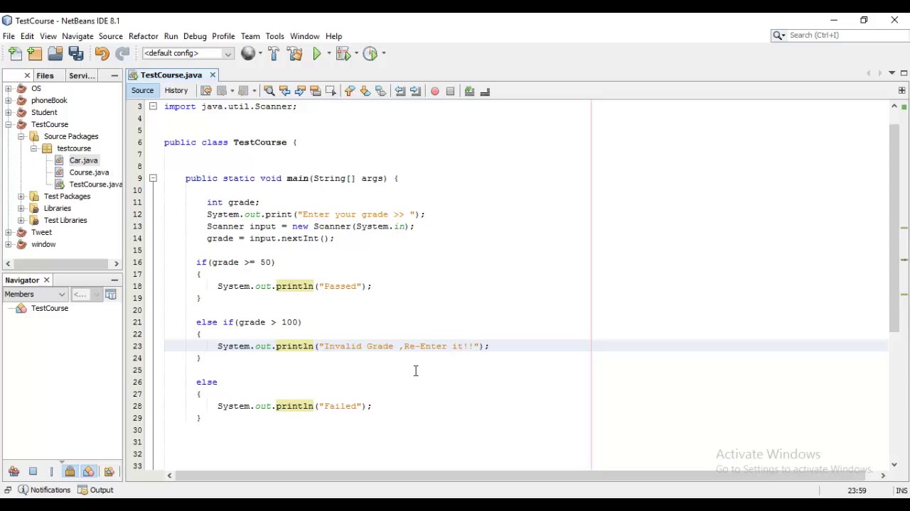 37-دورة أساسيات جافا Else If Statement - YouTube