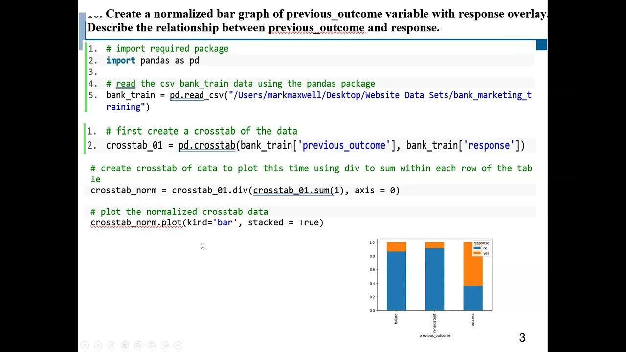 How to Create Charts, Contingency Table using Python and finding the ...