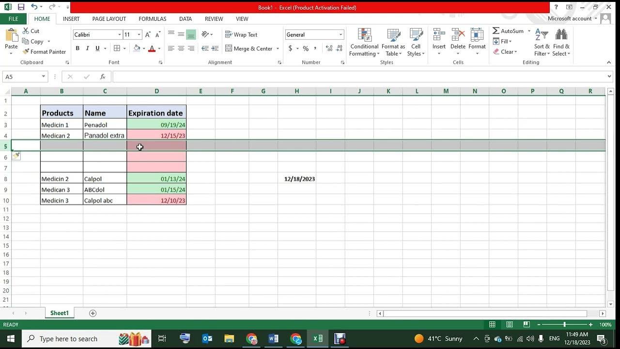 Highlight Expired Dates In MS Excel How To Use Conditional Formatting highlight-expired-dates-in-ms-excel-how-to-use-conditional-formatting