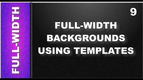 Web Design Tutorials for Xara Web Designer 9 Premium: Full-Width Backgrounds Templates Lesson 113
