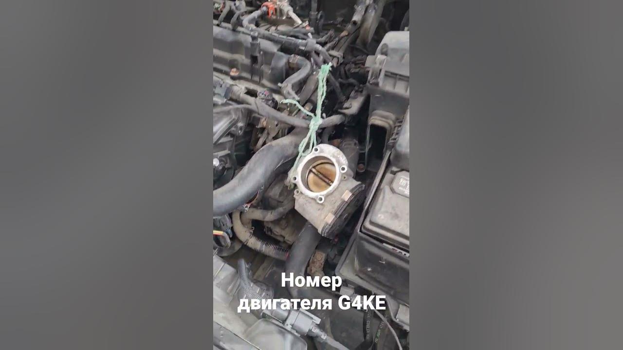 Где находится номер двигателя kia optima КИА ОПТИМА где находится номер двигателя G4KE - YouTube