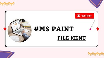 How to use File Menu in #MS PAINT || New, Open, Save and Save as Commands in MS PAINT ||