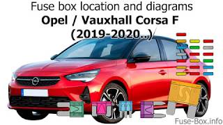 Fuse Box Location And Diagrams Opel Vauxhall Corsa F 2019-2020..