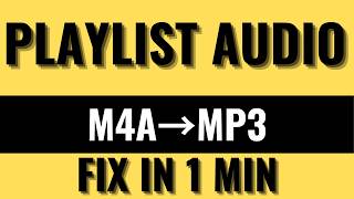 Download Audio Only from a Playlist (yt-dlp) — m4amp3 (Windows)