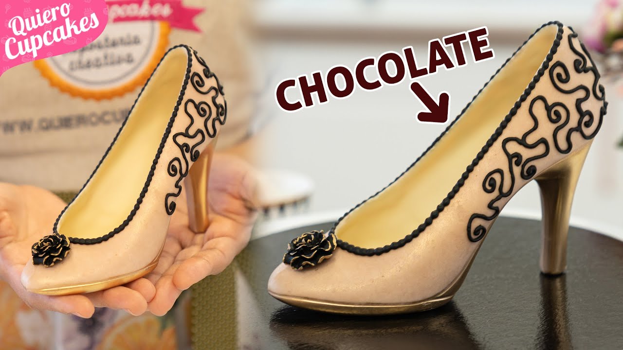 col china Psiquiatría silueta 👠 ZAPATO DE CHOCOLATE 🍫 | ESPECIAL DÍA DE LA MADRE ❤️ | QUIERO CUPCAKES -  YouTube