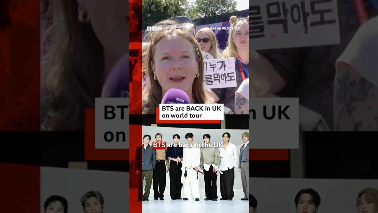BTS are BACK in UK on world tour. #BBCNews