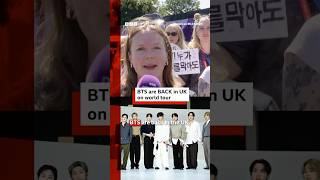 BTS are BACK in UK on world tour. #BBCNews