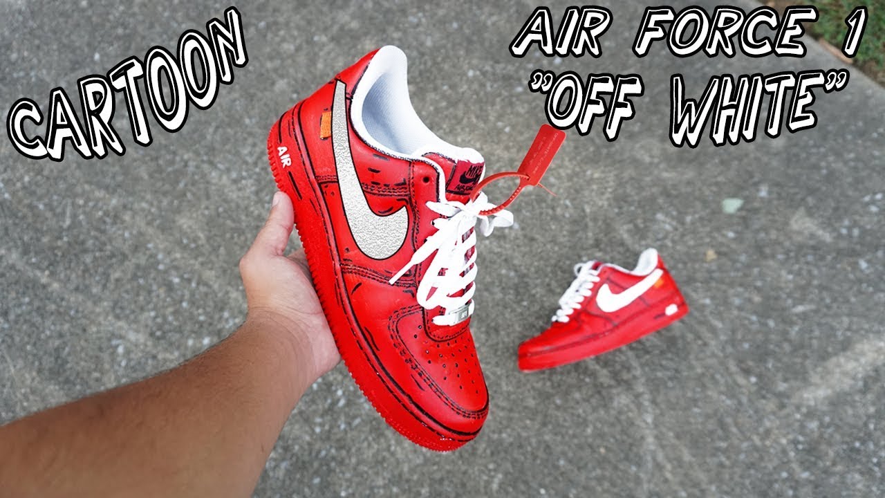 Custom CARTOON Off White Air Force 1's! 