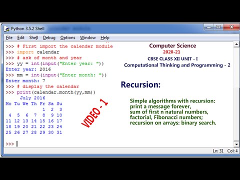 Recursion | Computational