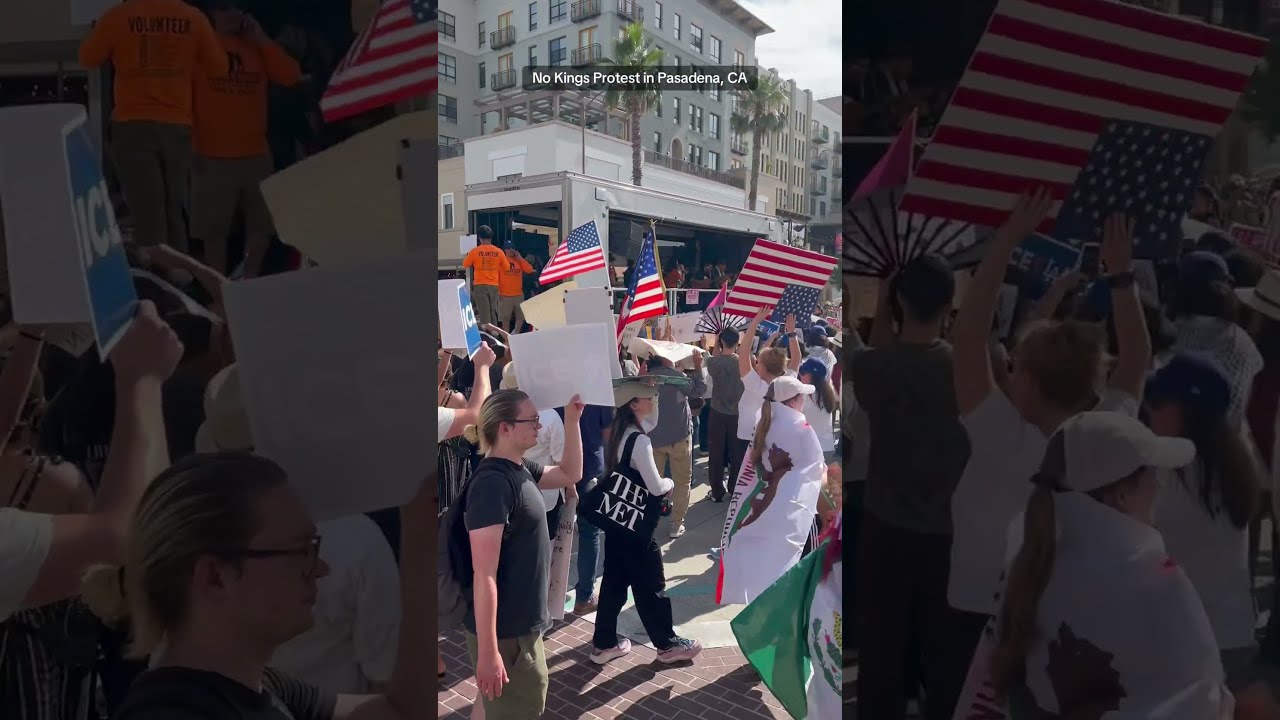 No Kings Protest In Pasadena CA Ice Losangeles