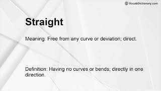 Straight Meaning