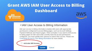 How to Grant AWS IAM User access to Billing Dashboard