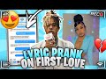 XXXTENTACION “SAD” LYRIC PRANK ON FIRST LOVE 💔😍 **GONE TOO FAR?!** 😨