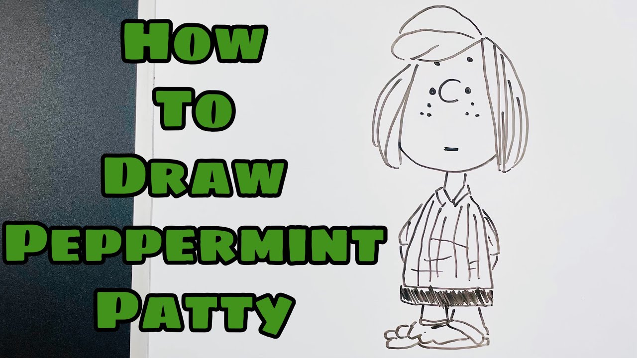 【EASY】How to draw Peppermint Patty/Peanuts Step by Step YouTube
