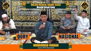 QORY NASIONAL MUHAMMAD FARHAN - Juara 1 Qory Nasional