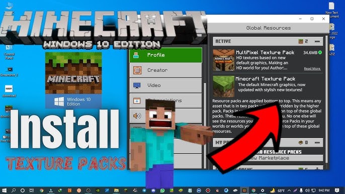 How to Install Texture Packs Minecraft Windows 10?