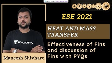 L8 | Effectiveness of Fins and discussion of Fins with PYQs | #Heat_&_Mass_Transfer | #ESE_2021