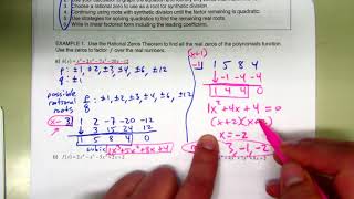 5.5 Real Zeros of a polynomial: Factoring and Solving