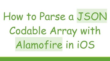 How to Parse a JSON Codable Array with Alamofire in iOS