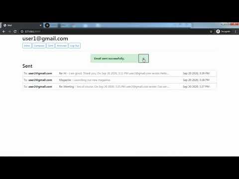 CS50 Web 2020 Project 3 Mail