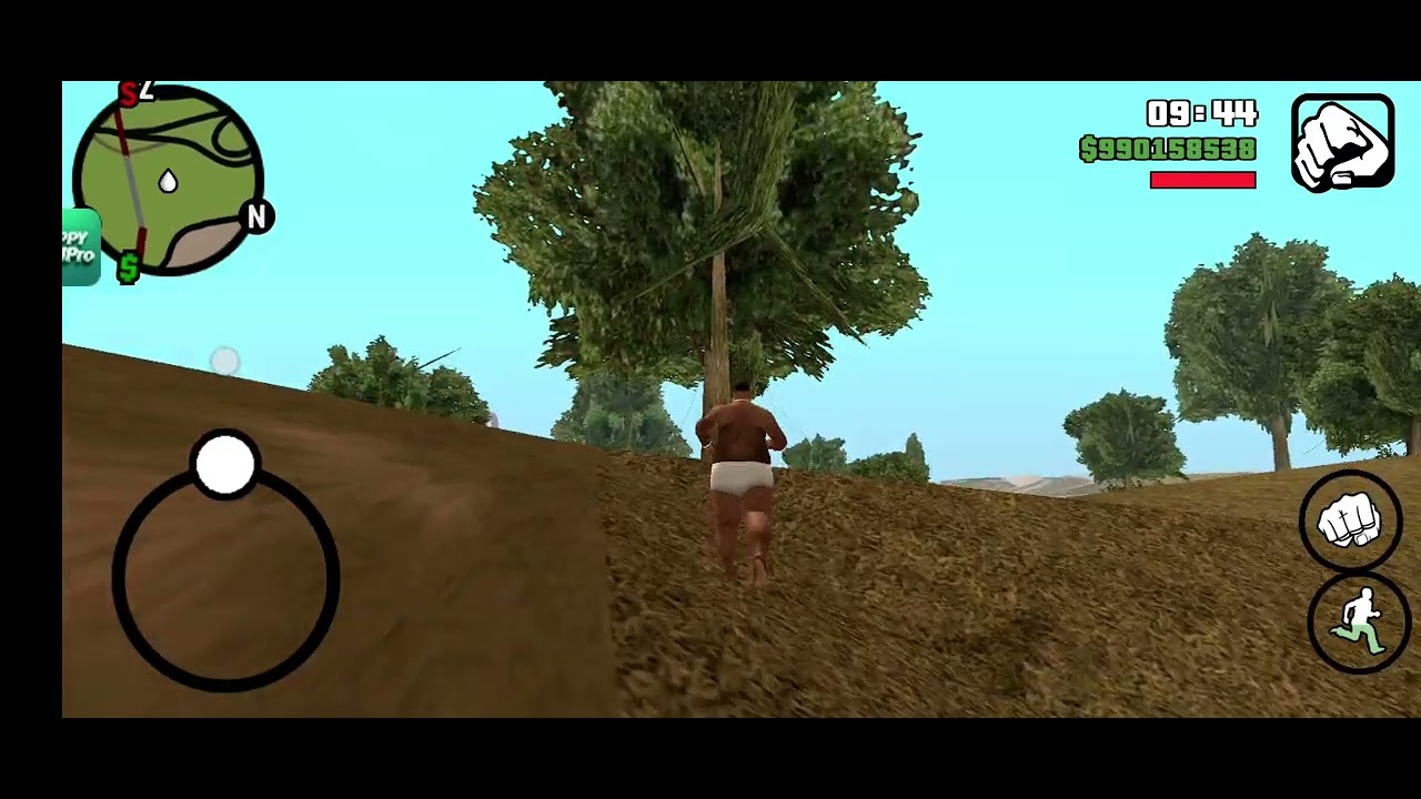 Running across the whole map of GTA San andreas  as fully maxed out fat CJ