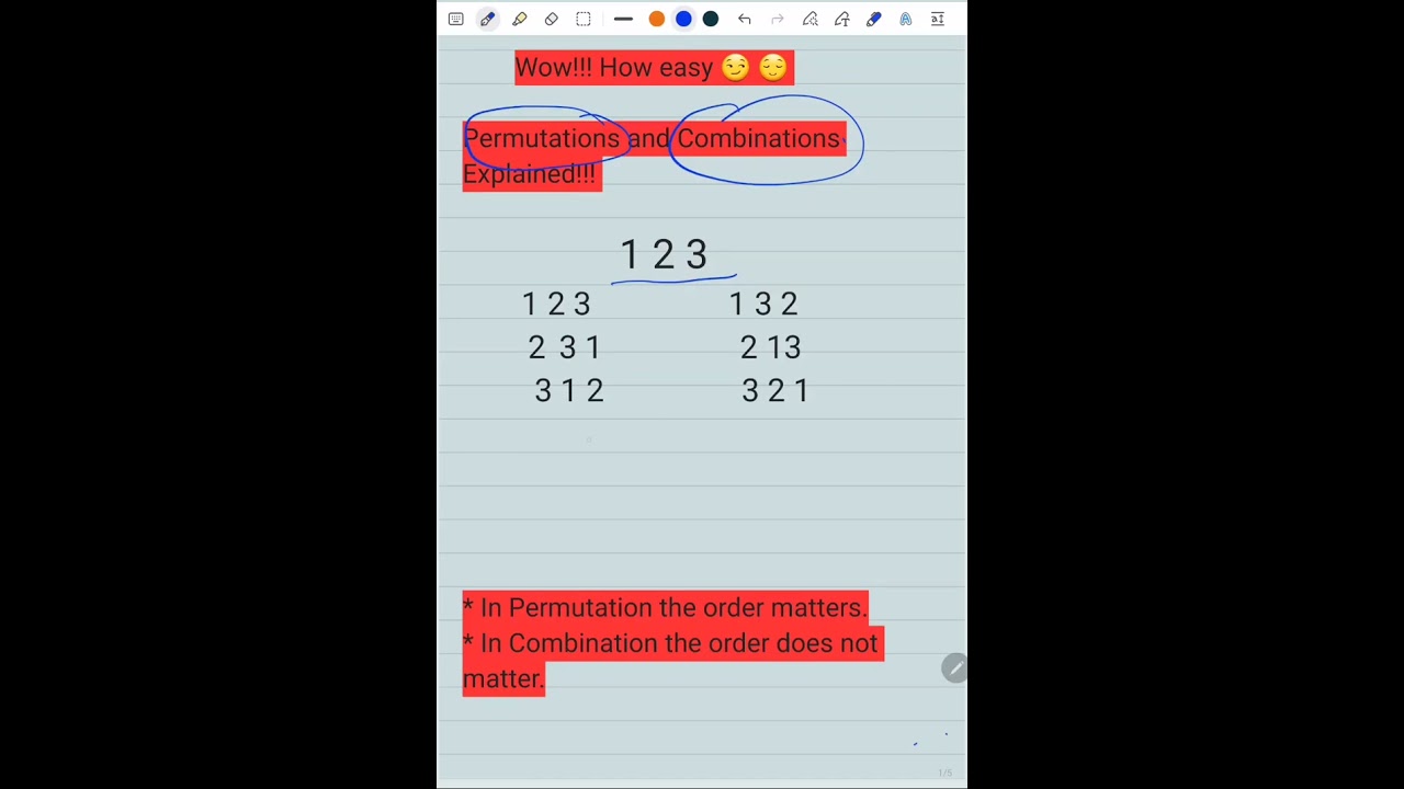 Объяснение перестановок и сочетаний!