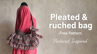 Free Bag Pattern Diy Pleated Ruched Shoulder Bag Tutorial Pinterest Inspired