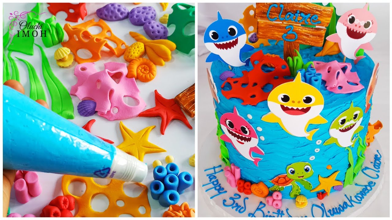 BABY SHARK CAKE | LIFE's Lessons from a Baker #babysharkcake #babyshark #buttercream #caketutorials