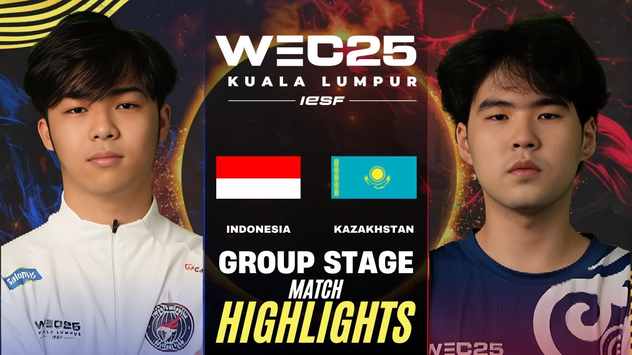 INDONESIA vs KAZAKHSTAN HIGHLIGHTS IESF WEC25 GROUP STAGE | INA vs KAZ