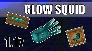 Minecraft 1.17 Glow Squid | All the Facts | How to make Glow Signs and a Glow Squid Farm