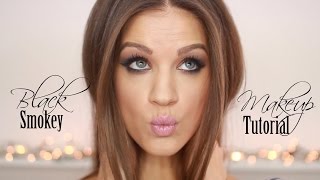 Heavy Black Smokey Eyes & Dewy Skin Makeup Tutorial