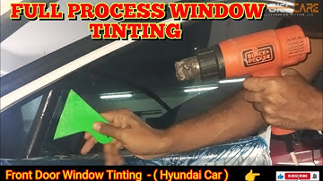 How To Install Car Window Tinting Front Door | Professional Tint Job Tutorial