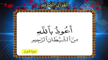 رقم 73 سورة المزمل عدد اياتها 20 سورة مكية عدد الكلمات 500 وعدد الاحرف 840 بصوت اكثر من رائع...
