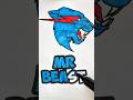Coloring MrBeast Logo with Markers [ASMR] 🎧💙 #asmr #drawing #arttherapy #coloring #mrbeast