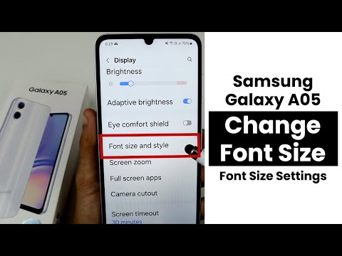 How to Change Font Size In Samsung Galaxy A05 | Font Size Settings