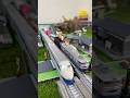 新幹線0系と銀釜貨物列車 駅で並走｜Shinkansen 0 Series & Freight Train #鉄道模型 #modeltrains #nゲージ #nscale