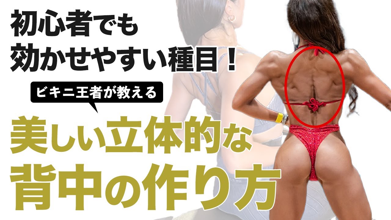 【背中トレ】初心者でも効かせやすい！美しい立体的な背中の作り方。