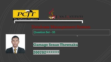 Java Institute|DBMS | Question Set - 35