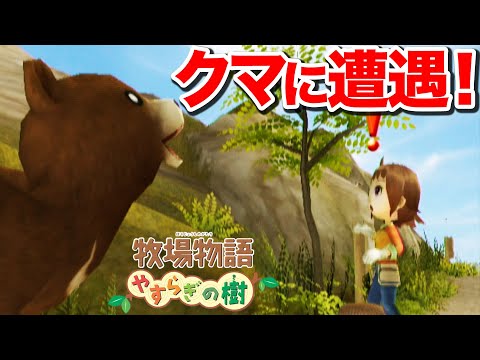 牧場物語】新エリアの山道でハプニング！行く手を阻む大グマ出没