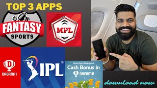 TOP 3 APPLICATION || BEST FANTASY SPORTS || EARN REAL MONEY || DREAM 11 TIPS & TRICKS | WIN BIG screenshot 1