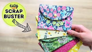 HOW TO sew a mini-wallet? EASY scrap busting project (step-by-step)