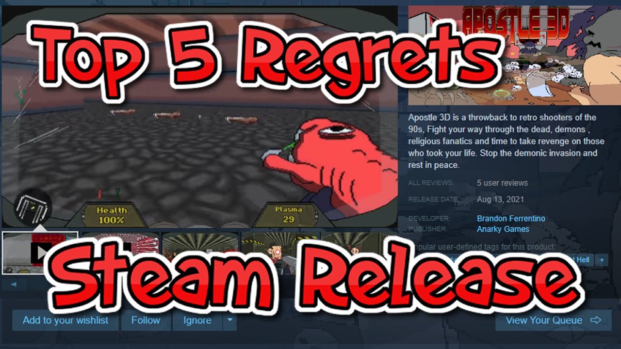 Top 5 Things I Regret Not Knowing Releasing My Game To Steam YouTube