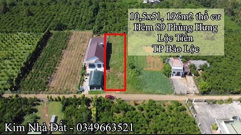 Nền biệt thự đẹp, sẵn thổ cư, hẻm 89 đường Phùng Hưng, Phường Lộc Tiến, TP Bảo Lộc, Lâm Đồng