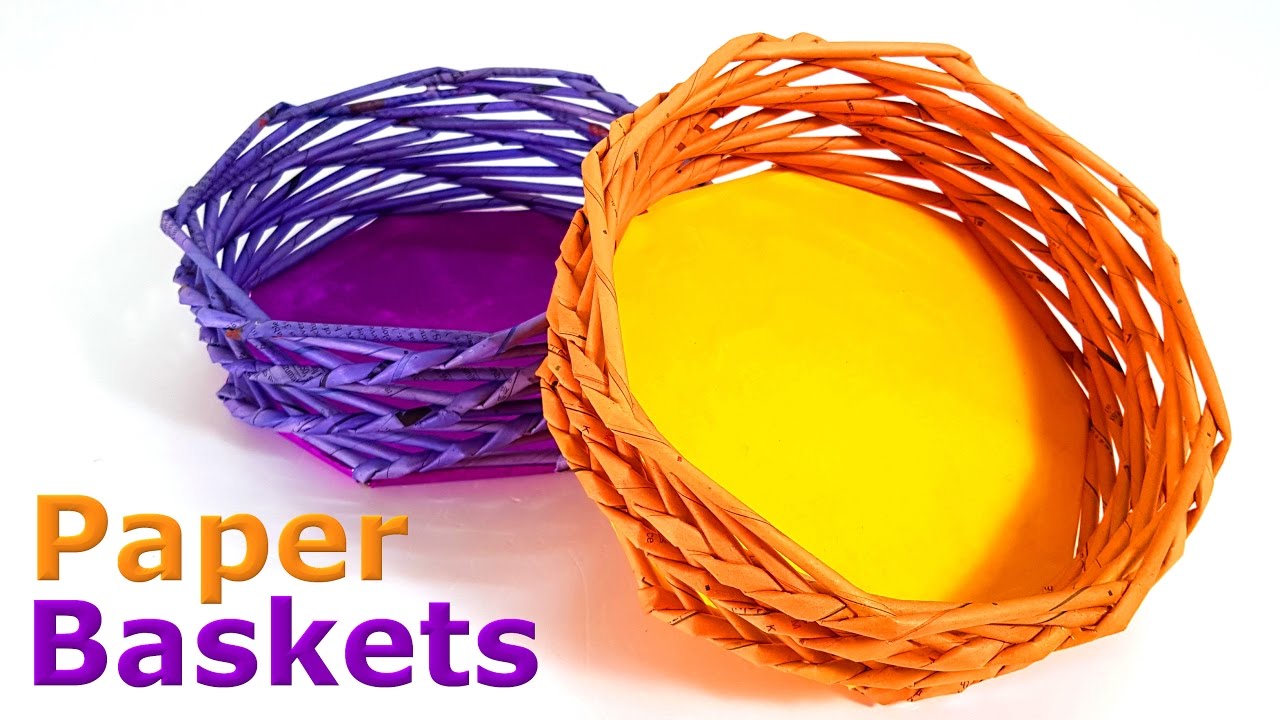 How To Make Paper Baskets YouTube