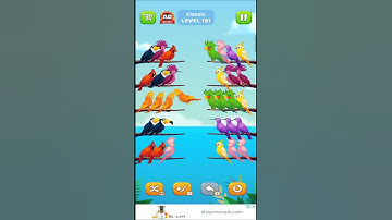 Bird Sort Puzzle l Classic Level 191 l Bird Sort Color Puzzle l Bird Sort Puzzle Challenge - Birds
