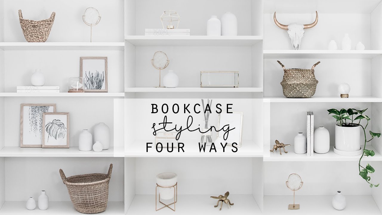 Bookcase Styling Four Ways Diy Home Decor Kmart Hacks Youtube