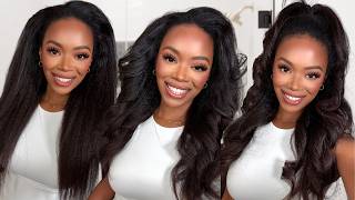 Best HALF WIG for TYPE 4 Natural Hair With Easy Blend With Little To No Heat Need!