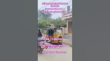 167 sqds ,30 feet road,2bhk + 2 shetterPrice:- 1.30 lacks negotiable 📍 Peerzadiguda ☎️8520038860
