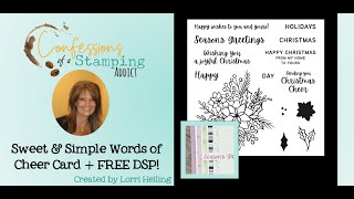 Stampin Up Words of Cheer Card